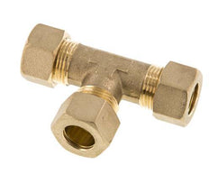 14mm Brass Tee Compression Fitting 89 Bar DIN EN 1254-2