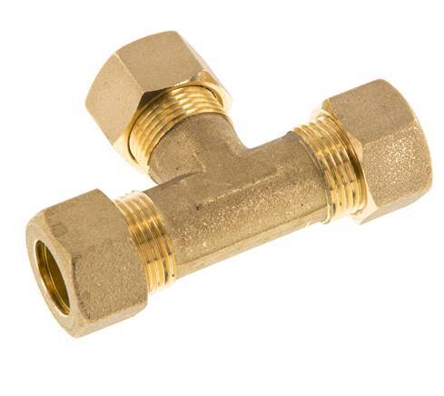 15mm Brass Tee Compression Fitting 82 Bar DIN EN 1254-2