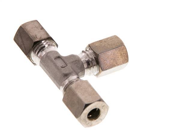 6L Stainless steel Tee Compression Fitting 315 Bar DIN 2353