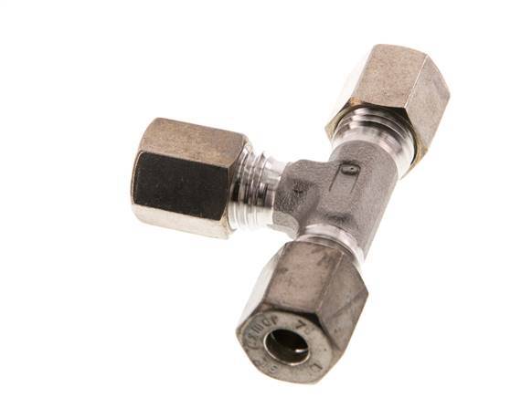 6L Stainless steel Tee Compression Fitting 315 Bar DIN 2353
