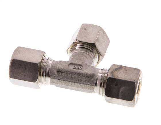 8S Stainless steel Tee Compression Fitting 630 Bar DIN 2353