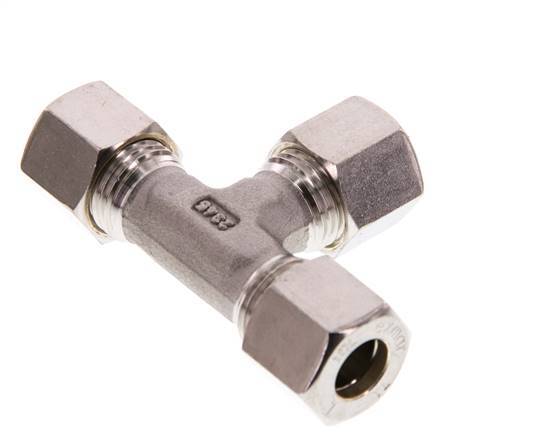 10L Stainless steel Tee Compression Fitting 315 Bar DIN 2353