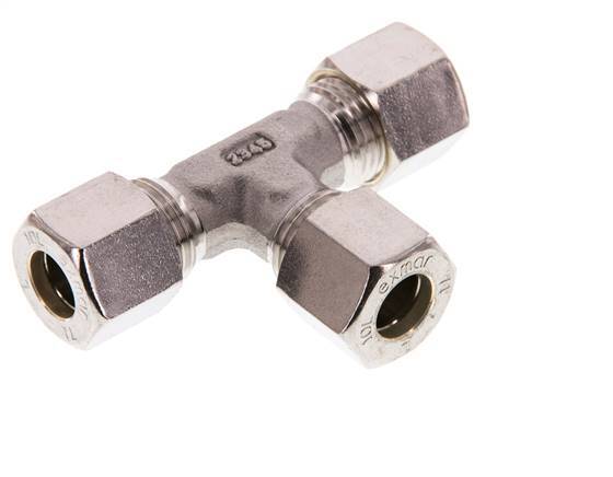 10L Stainless steel Tee Compression Fitting 315 Bar DIN 2353