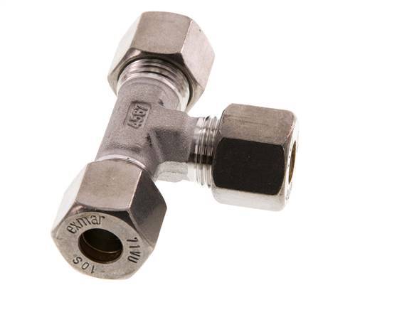 10S Stainless steel Tee Compression Fitting 630 Bar DIN 2353