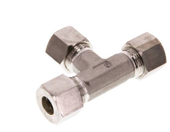 12S Stainless steel Tee Compression Fitting 630 Bar DIN 2353