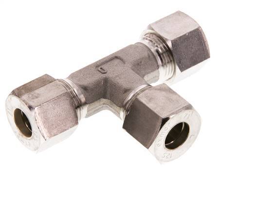 12S Stainless steel Tee Compression Fitting 630 Bar DIN 2353