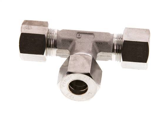 12S Stainless steel Tee Compression Fitting 630 Bar DIN 2353