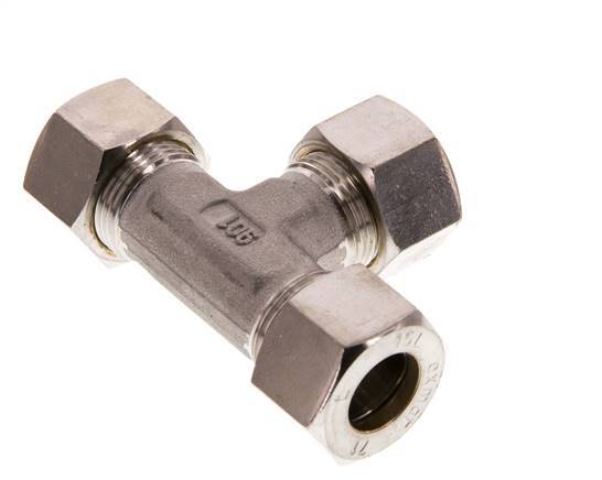 15L Stainless steel Tee Compression Fitting 315 Bar DIN 2353