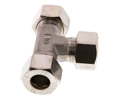 15L Stainless steel Tee Compression Fitting 315 Bar DIN 2353