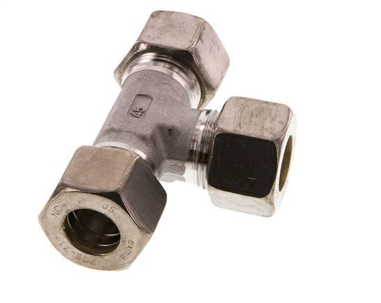 20S Stainless steel Tee Compression Fitting 400 Bar DIN 2353