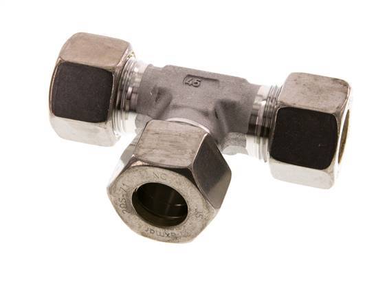 20S Stainless steel Tee Compression Fitting 400 Bar DIN 2353