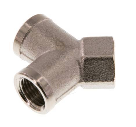 G 1/8'' Nickel plated Brass Y-Piece 16 Bar [2 Pieces]