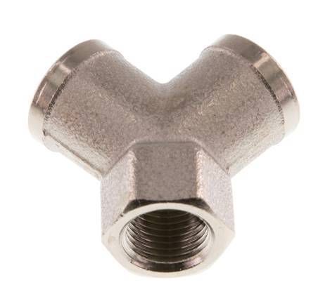 G 1/8'' Nickel plated Brass Y-Piece 16 Bar [2 Pieces]