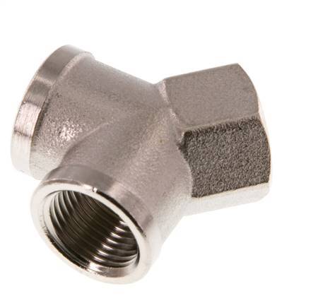 G 3/8'' Nickel plated Brass Y-Piece 16 Bar