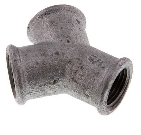 Rp 1/2'' Zinc plated Cast iron Y-Piece 25 Bar