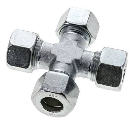 20S Zinc plated Steel Cross Cutting Ring 400 Bar DIN 2353