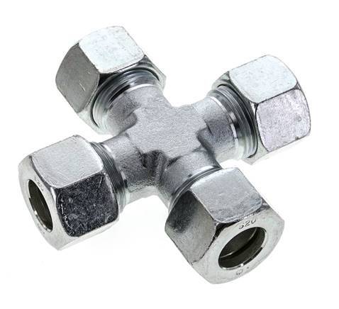 20S Zinc plated Steel Cross Cutting Ring 400 Bar DIN 2353