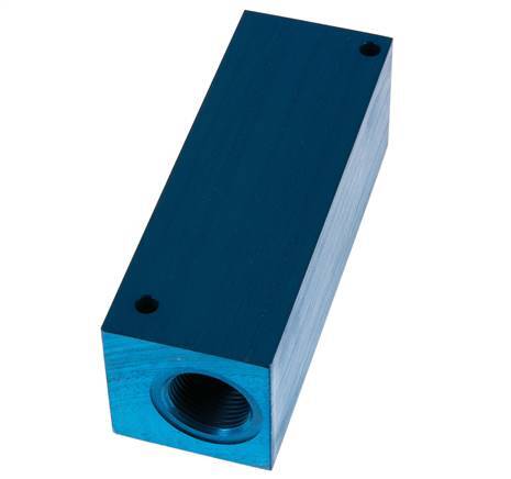 4xG 3/4'' Aluminium Distributor Block One-sided 16 Bar