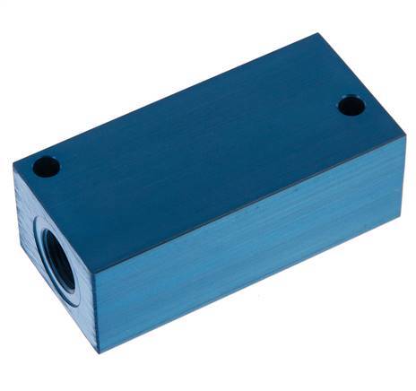 4xG 3/8'' Aluminium Distributor Block One-sided 16 Bar