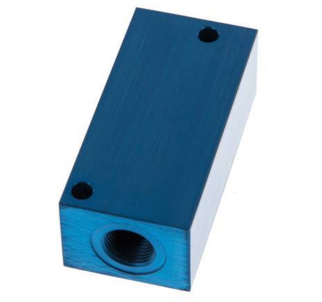 4xG 3/8'' Aluminium Distributor Block One-sided 16 Bar