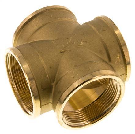 G 2'' Female Brass Cross 16 Bar