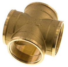 G 2'' Female Brass Cross 16 Bar