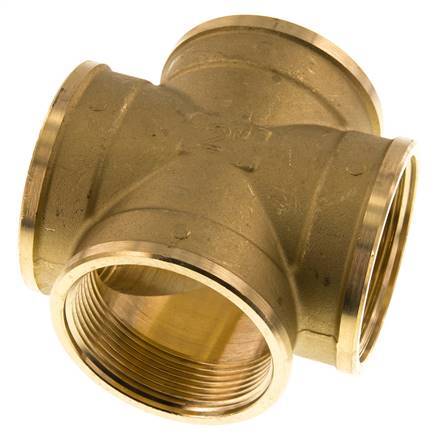 G 2'' Female Brass Cross 16 Bar