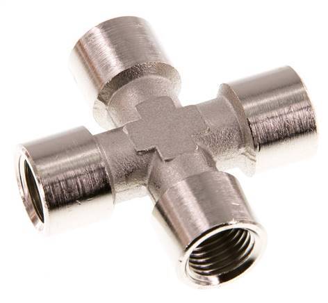 G 1/4'' FemaleNickel plated Brass Cross 16 Bar
