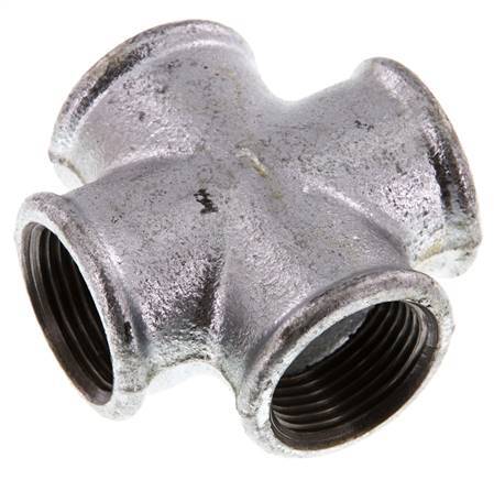 Rp 1'' Female Zinc plated Cast iron Cross 25 Bar