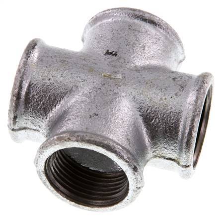 Rp 1'' Female Zinc plated Cast iron Cross 25 Bar