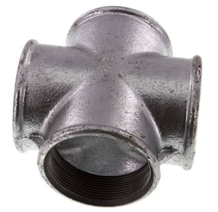 Rp 2 1/2'' Female Zinc plated Cast iron Cross 25 Bar
