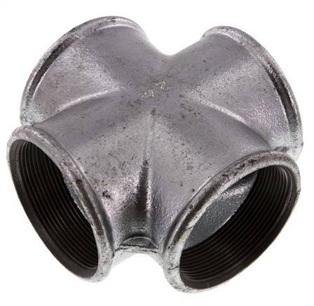 Rp 2 1/2'' Female Zinc plated Cast iron Cross 25 Bar