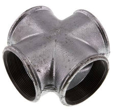 Rp 2 1/2'' Female Zinc plated Cast iron Cross 25 Bar