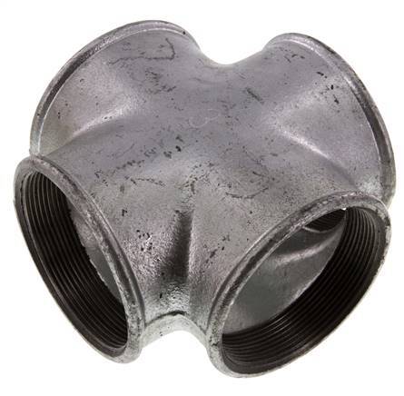 Rp 3'' Female Zinc plated Cast iron Cross 25 Bar