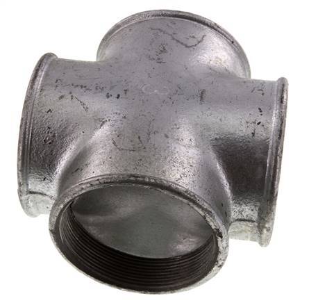 Rp 3'' Female Zinc plated Cast iron Cross 25 Bar