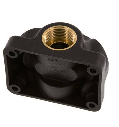 G 3/4'' x G 1/2'' Plastic Wall Mounted 4-way Air Junction with through-hole 15 Bar