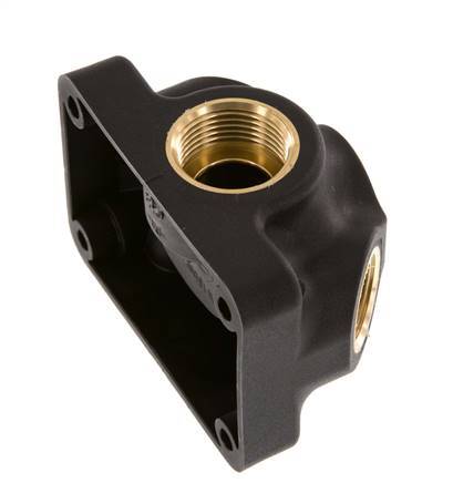 G 3/4'' x G 1/2'' Plastic Wall Mounted 4-way Air Junction without through-hole 15 Bar