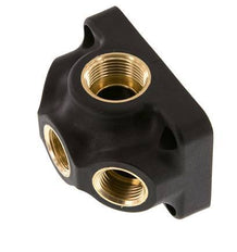 G 3/4'' x G 1/2'' Plastic Wall Mounted 4-way Air Junction without through-hole 15 Bar