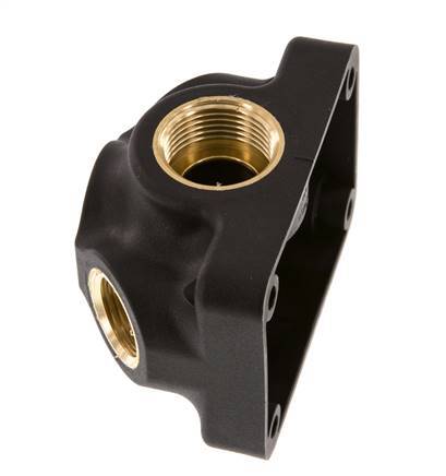 G 3/4'' x G 1/2'' Plastic Wall Mounted 4-way Air Junction without through-hole 15 Bar