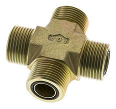UN 1-3/16''-12 Male Zinc plated Steel Cross ORFS 400 Bar - Hydraulic