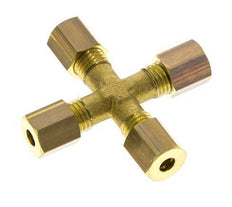 4mm Brass Cross Compression Fitting DIN EN 1254-2