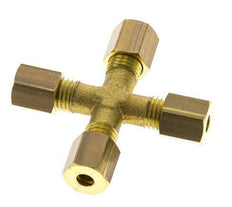 4mm Brass Cross Compression Fitting DIN EN 1254-2