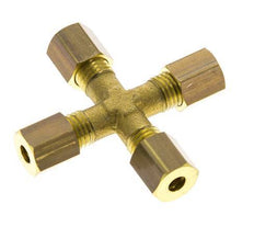 4mm Brass Cross Compression Fitting DIN EN 1254-2