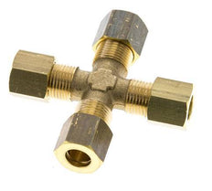 8mm Brass Cross Compression Fitting DIN EN 1254-2