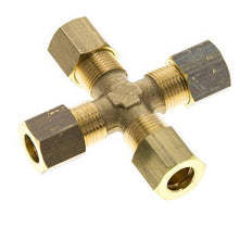 8mm Brass Cross Compression Fitting DIN EN 1254-2