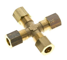 8mm Brass Cross Compression Fitting DIN EN 1254-2