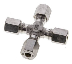 6L Stainless steel Cross Compression Fitting 315 Bar DIN 2353