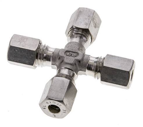 6L Stainless steel Cross Compression Fitting 315 Bar DIN 2353