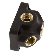 G 1/2'' Plastic Wall Mounted 5-way Air Junction with through-hole 15 Bar