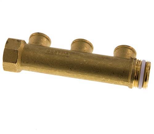 G 1'' x 3xG 1/2'' F/M/F Brass Distributor pipes 10 Bar